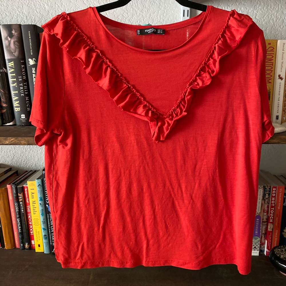 Mango Ruffle Top
